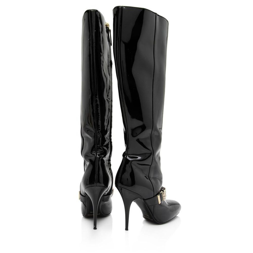 Burberry Patent Leather Chain Knee High Boots - Size 8.5 / 38.5 - Picture 3 of 8